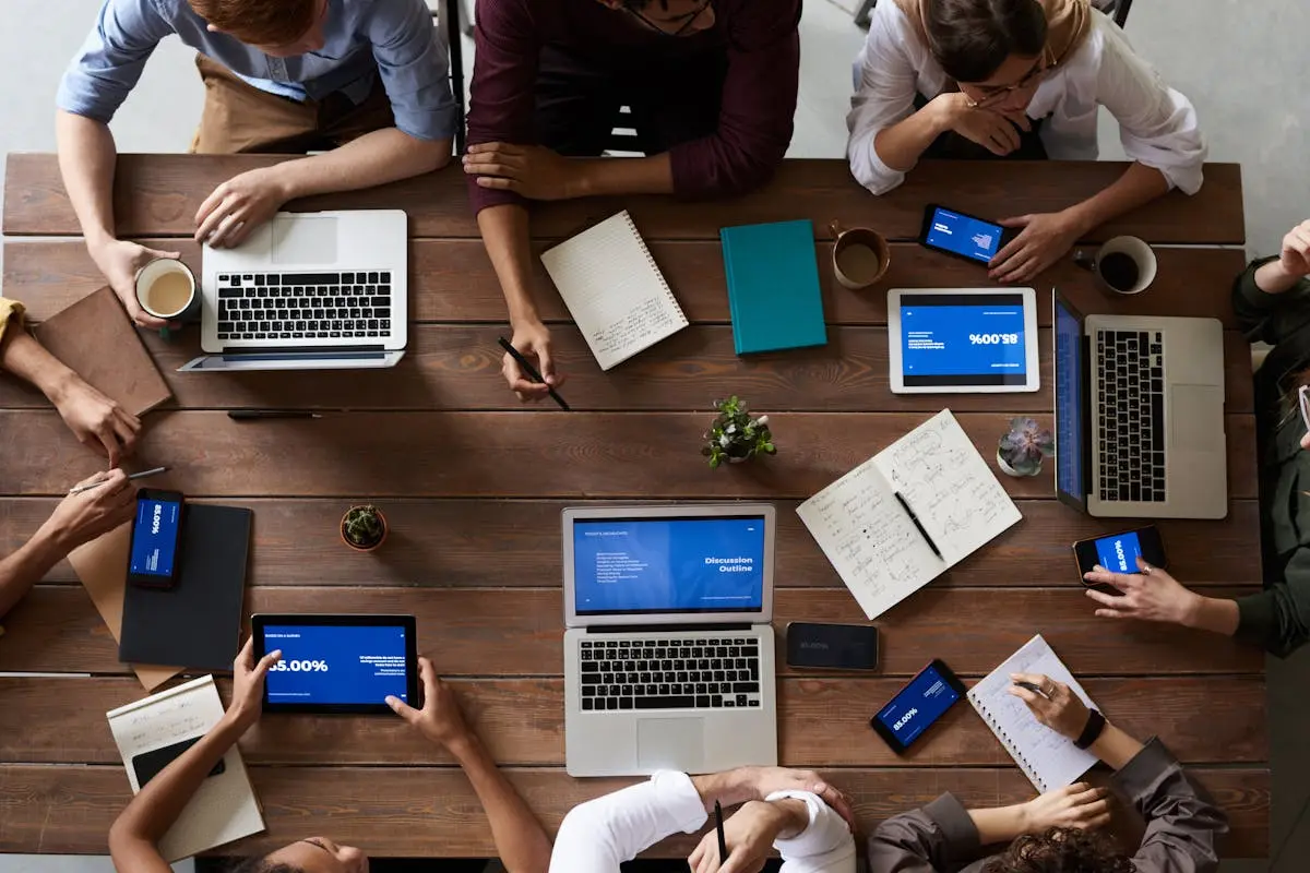 Executive team meeting around a conference table